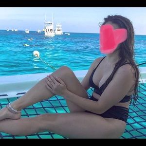 Aerie - Black longline triangle bikini top